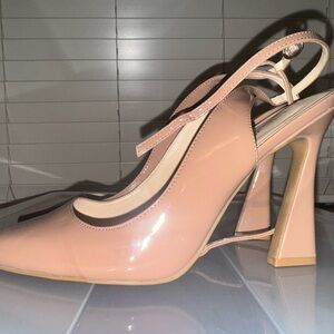 Nine west size 11 Elegant Nude Slingback Heels